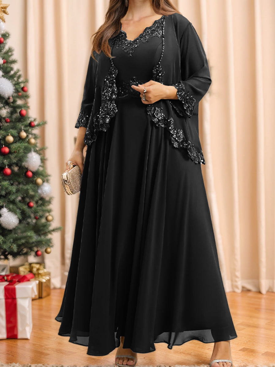 Mother of the Bride A-Line/Princess Dresses Featuring Applique & Sequins