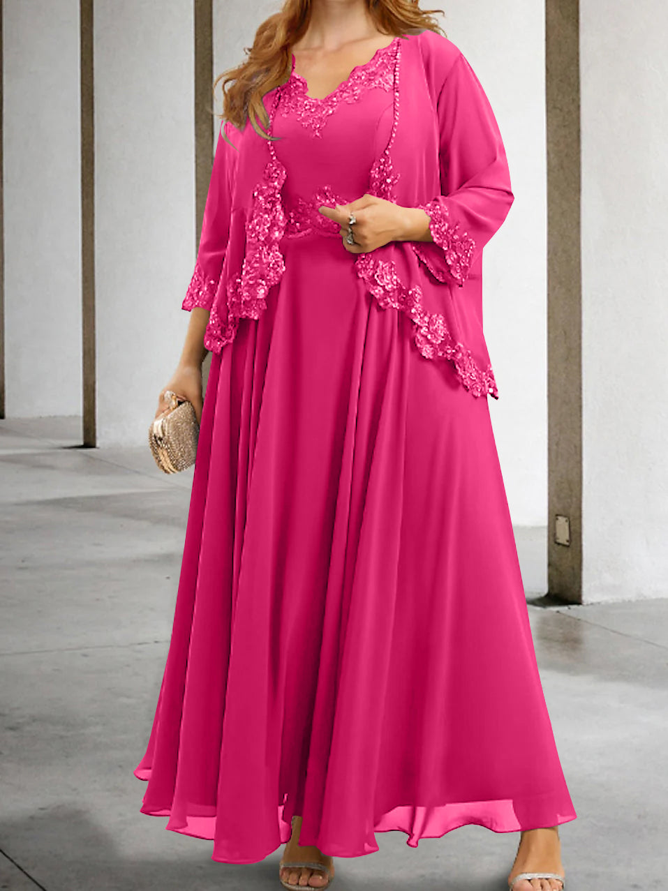 Mother of the Bride A-Line/Princess Dresses Featuring Applique & Sequins