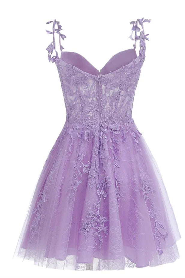 A Line Homecoming Dress Heart shaped Mint Appliques Short Party Cocktail Dress