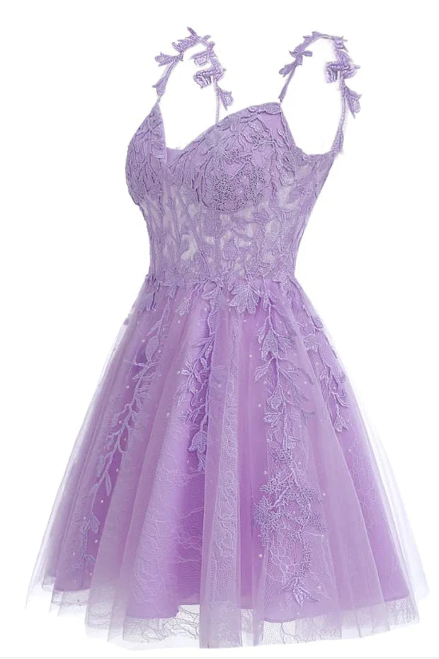 A Line Homecoming Dress Heart shaped Mint Appliques Short Party Cocktail Dress