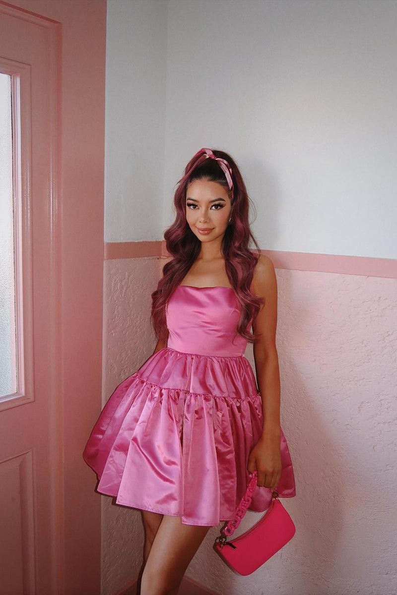 A Line Homecoming Dress Square Candy Girly pink Short Party Cocktail D Dressystars A Line Homecoming Dress Square Candy Girly pink Short Party Cocktail D Dressystars