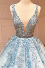 A Line Prom Dress Black V Neck Lace Long Evening Dress