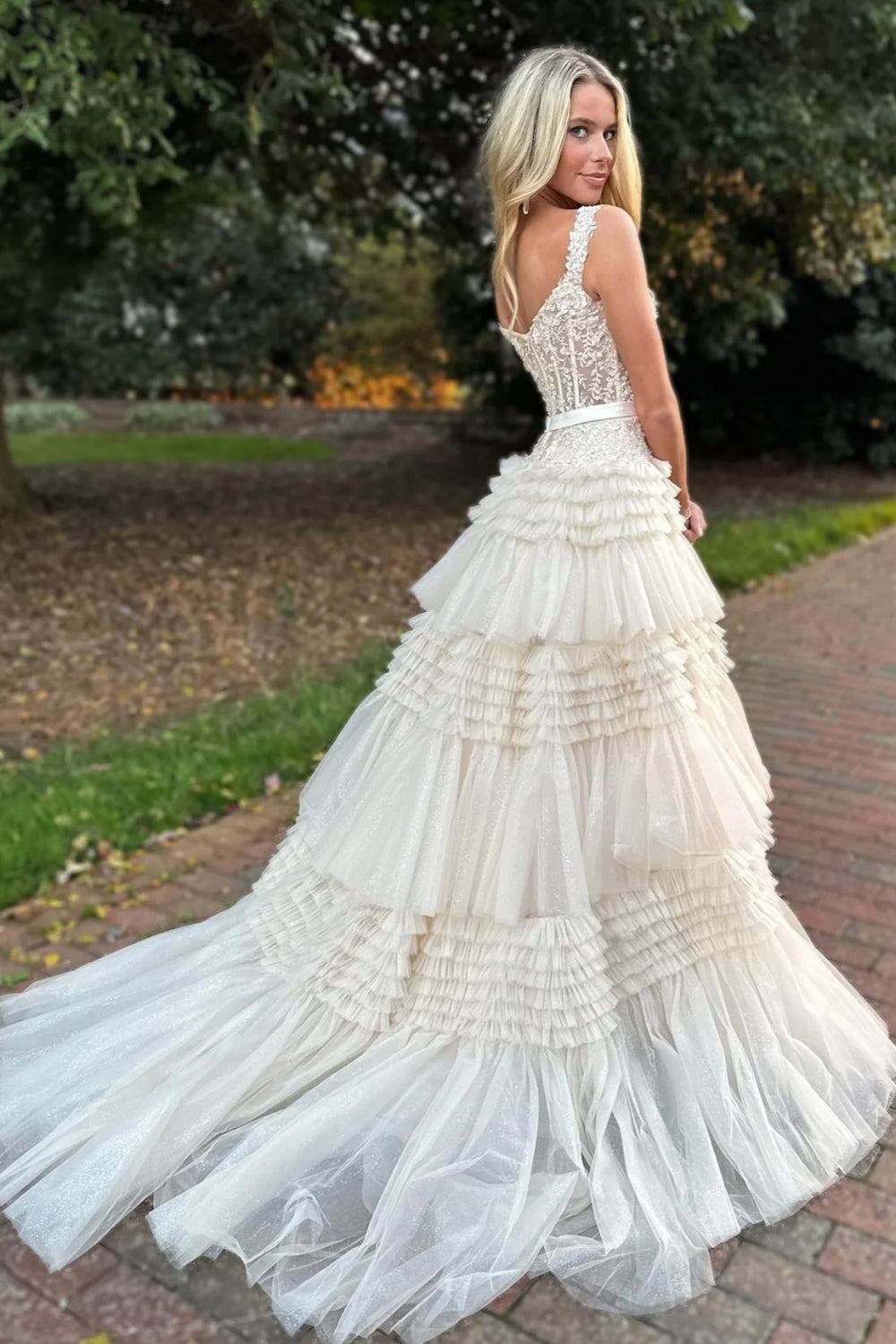 A Line Prom Dress Off the Shoulder Light Pink Long Elegant with Ruffles Evening Dress