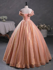 A Line Prom Dress Off the Shoulder Sequin Long Formal Gown Evening Dress
