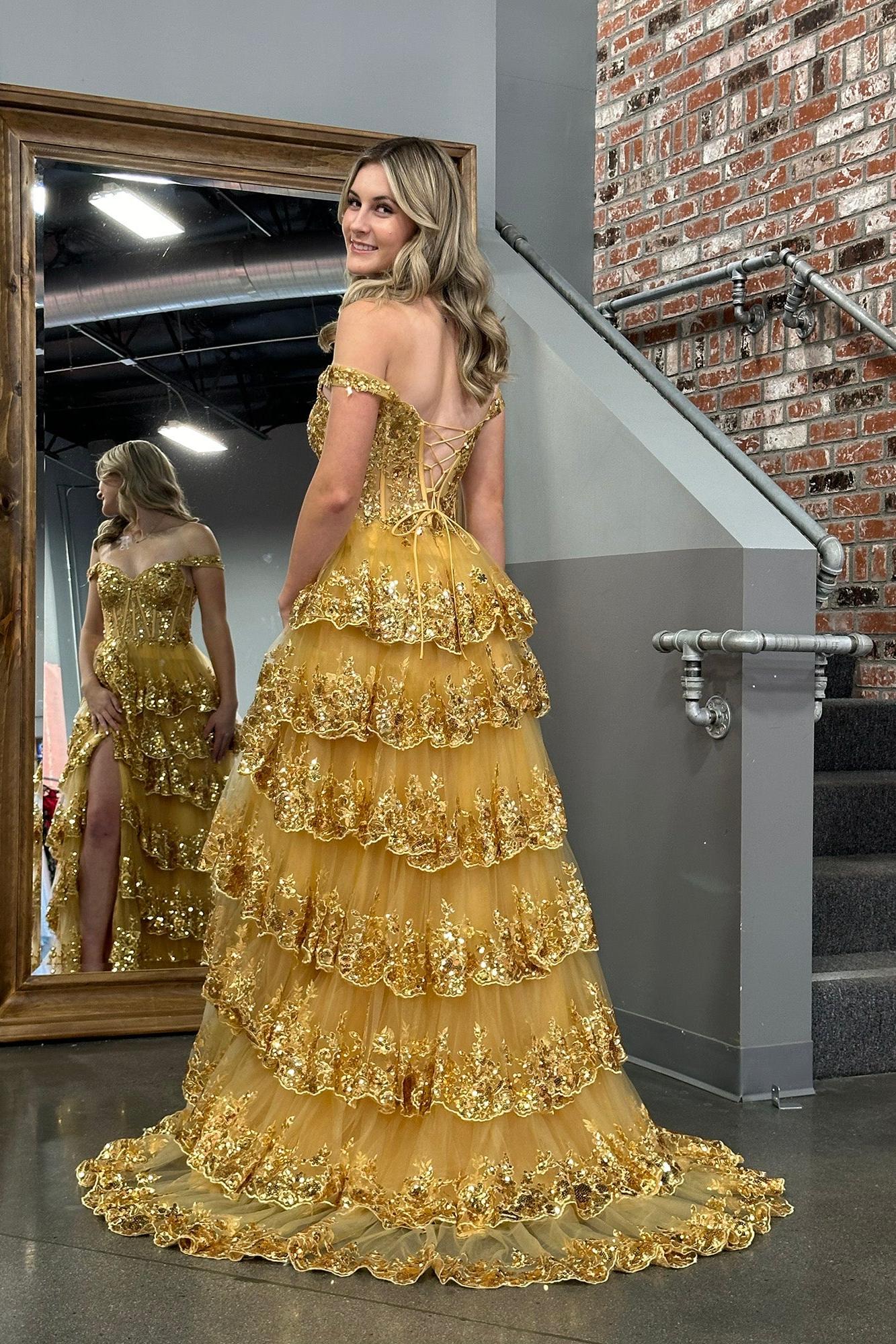 A Line Prom Dress Princess Off the Shoulder Corset with Lace Evening Dress