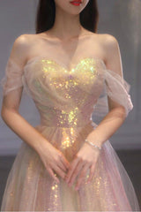 A Line Prom Dress Tulle Long Formal Evening Gown Evening Dress