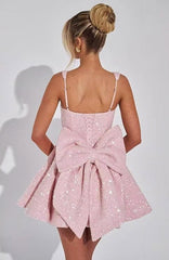 A Line Short Homecoming Dress Square Neck Mini Cocktail Dress with Bow