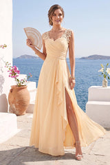 A-Line/Princess Sweetheart Sleeveless Split Side Bridesmaid Dresses