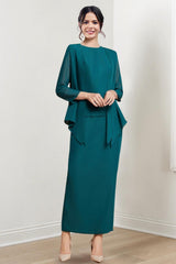 Ankle-Length Mother of the Bride Sheath/Column Dresses with Jewel Neck