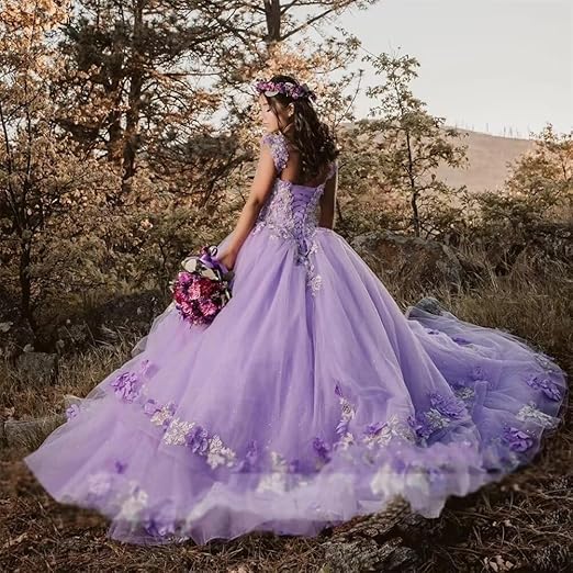 Ball Gown Quinceanera Dress Appliques Tulle Birthday Party Dress For Sweet 16