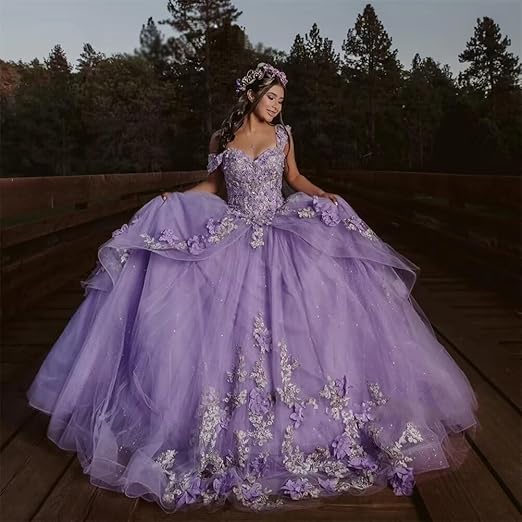 Ball Gown Quinceanera Dress Appliques Tulle Birthday Party Dress For Sweet 16