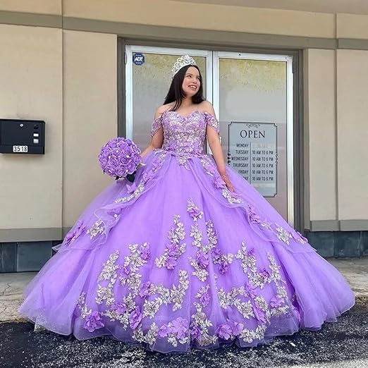 Ball Gown Quinceanera Dress Appliques Tulle Birthday Party Dress For Sweet 16
