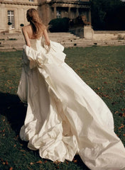 Ball Gown Strapless Sleeveless Royal Taffeta Wedding Dress
