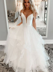 Ball Gown Wedding Dress with Cascading Ruffles