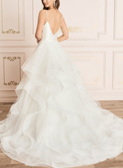 Ball Gown Wedding Dress with Cascading Ruffles