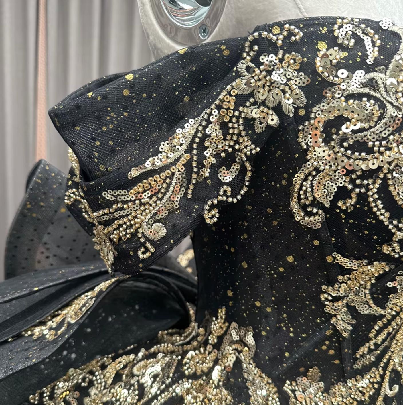 Black Off the Shoulder Quinceanera Dress Ball Gown Sweet 16 Dress