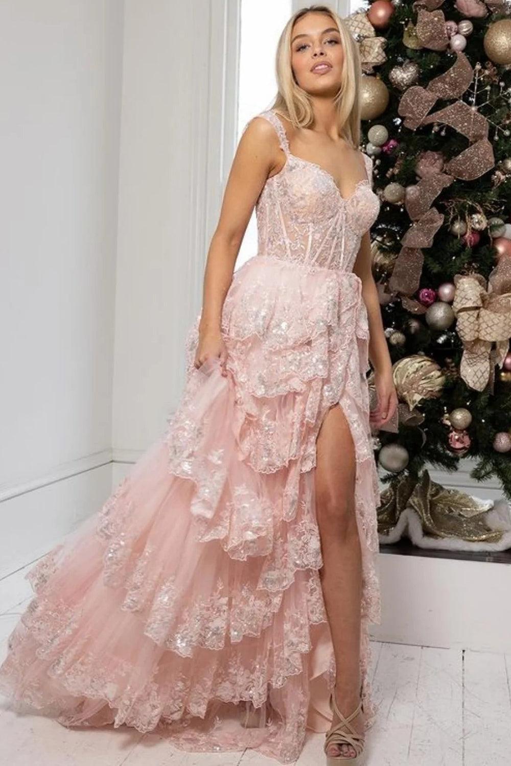 A Line Sweetheart Neck Tulle Sequin Black Prom Dress Long Formal Evening Dress