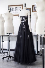 Black Prom Dress Tulle Long Evening Dress