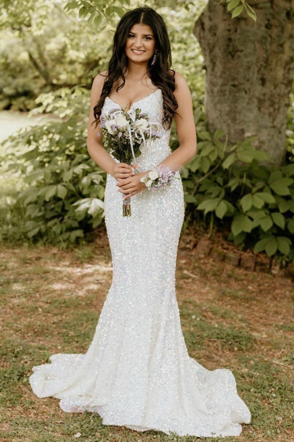 Black Sweetheart Prom Dress Mermaid Sequin Evening Dress