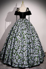 Black Velvet Formal Dress A Line Satin Long Evening Dress