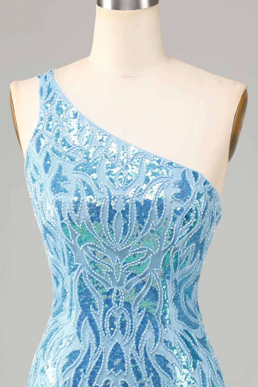 Blue Homecoming Dresses Beaded Fringed Tight Short Cocktail Dresses