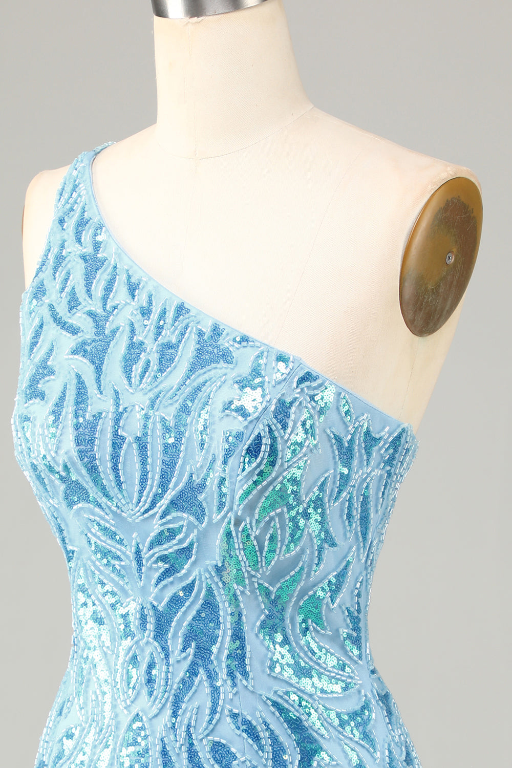 Blue Homecoming Dresses Beaded Fringed Tight Short Cocktail Dresses