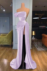 Blue Mermaid Velvet Dress Cap Sleeve One Shoulder Formal Dress With Beadings and Rhinestones