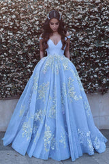 Blue Prom Dress Tulle Lace Off the Shoulder Long Evening Dress