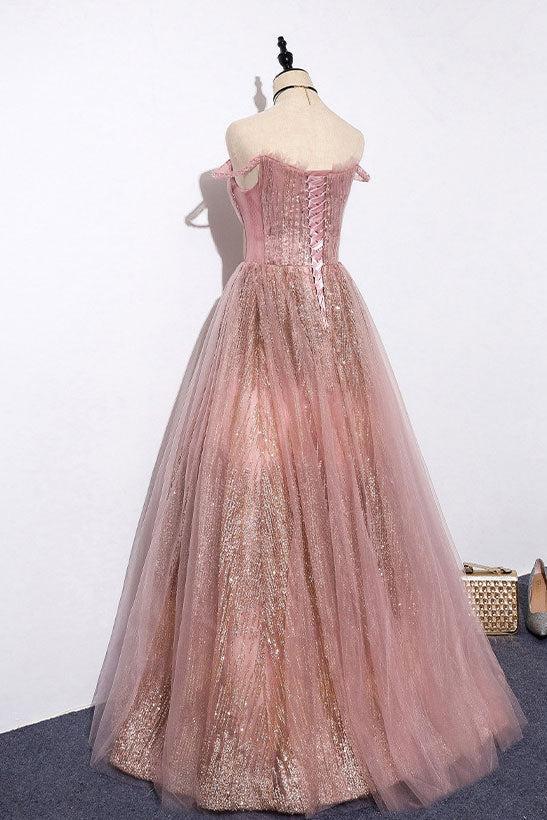 Blue Prom Dress Tulle Long Formal Evening Dress