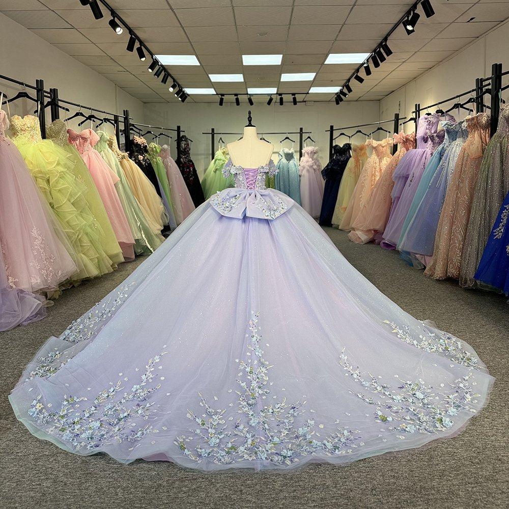 Blue Purple Quinceanera Dress Sweet 15 Evening Dress Sleeveless Ball Gown Dress