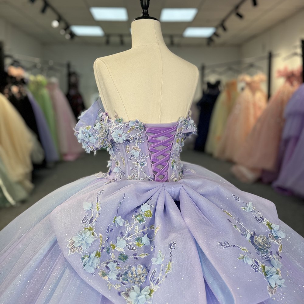 Blue Purple Quinceanera Dress Sweet 15 Evening Dress Sleeveless Ball Gown Dress