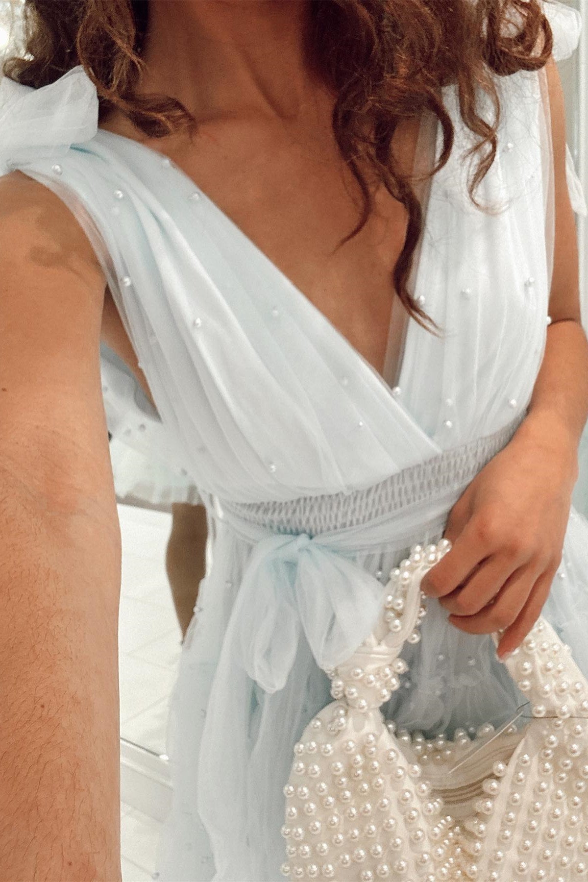 Blush Homecoming Dress Tulle A Line with PearlsShort Party Cocktail Dress