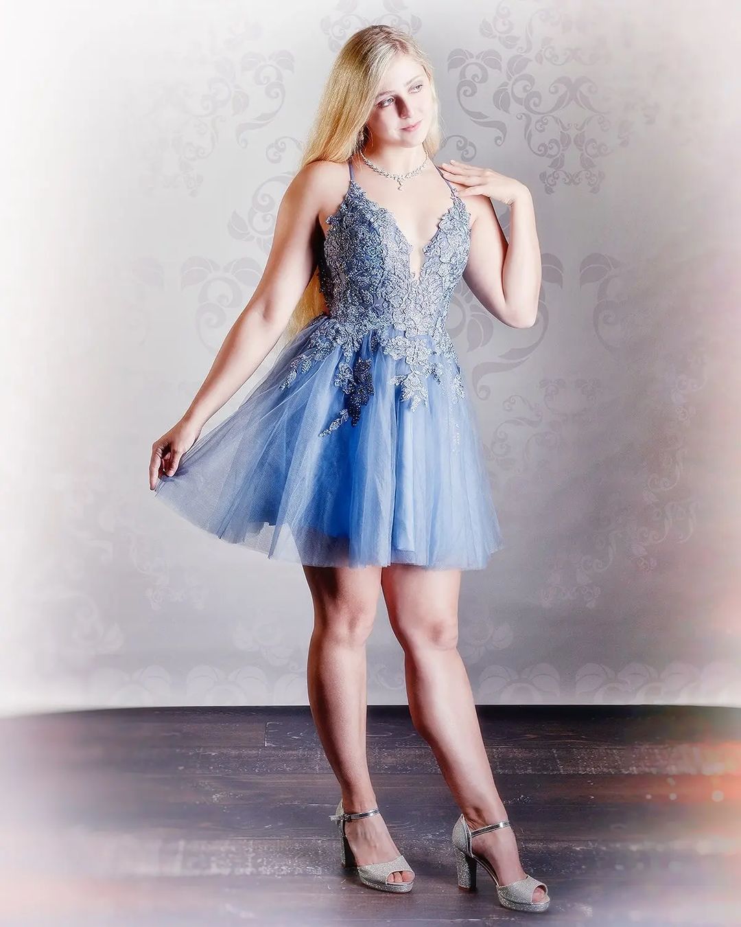 Blush Homecoming Dresses A-Line Tulle Short Cocktail Dresses with Appliques