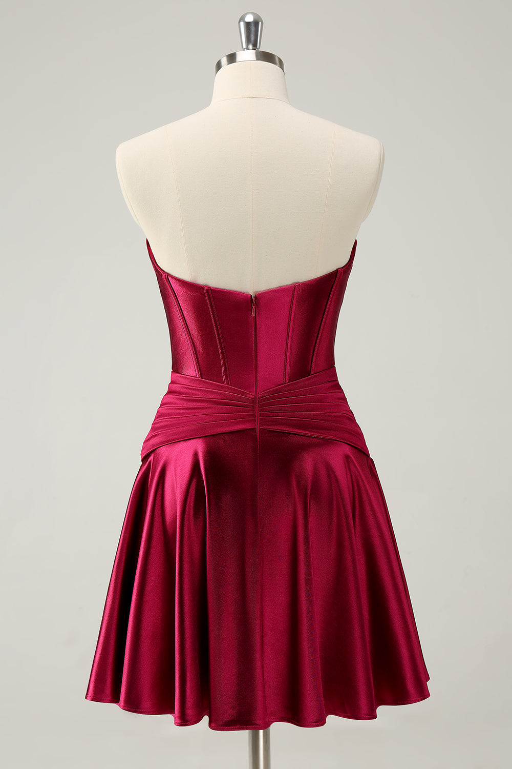 Burgundy Homecoming Dresses Sweetheart Corset A Line Short Cocktail Dresses