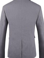 Casual Men's Tailored Fit Linen Blazer With Two Buttons