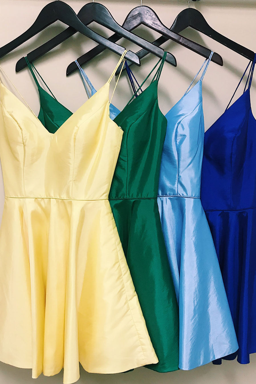 Celestine Homecoming Dress Pretty A Line Shoulder straps Satin Short Party Cocktail Dress