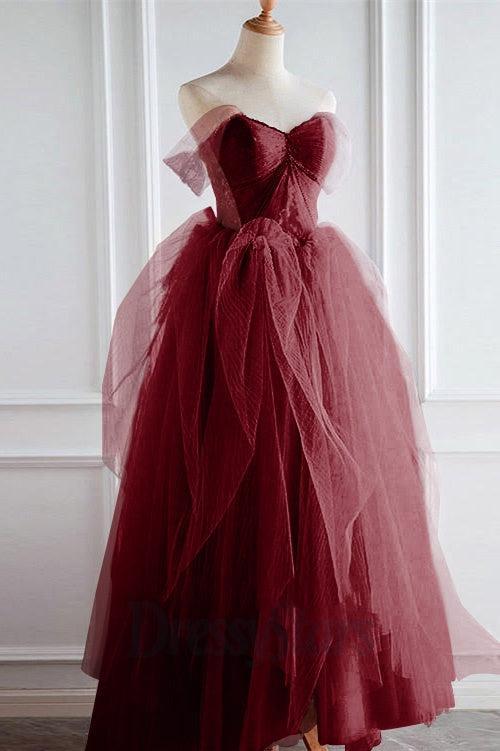 Champagne Prom Dress Off the Shoulder Tulle Lace Long Formal Evening Dress