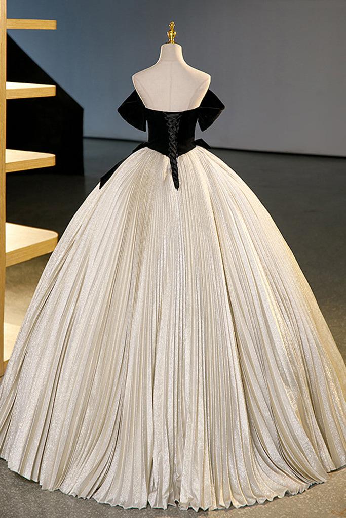Champagne Velvet Formal Dress Satin Long Evening Dress