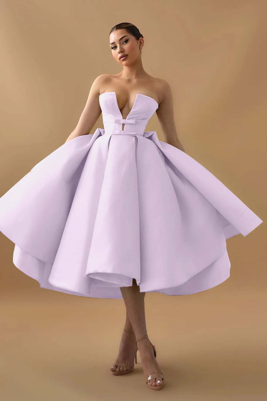 Chic Mint Green Homecoming Dress Strapless Sleeveless A Line Cocktail Dress With Ruffles