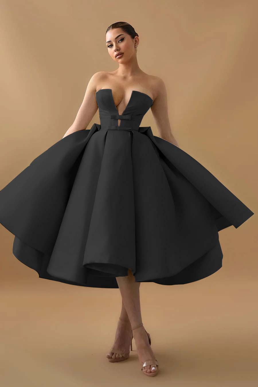 Chic Mint Green Homecoming Dress Strapless Sleeveless A Line Cocktail Dress With Ruffles