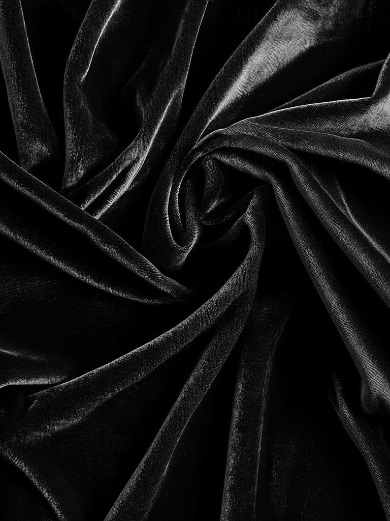 Classic Black Velvet Blazer For Men - Single-Button Vintage Party Jacket