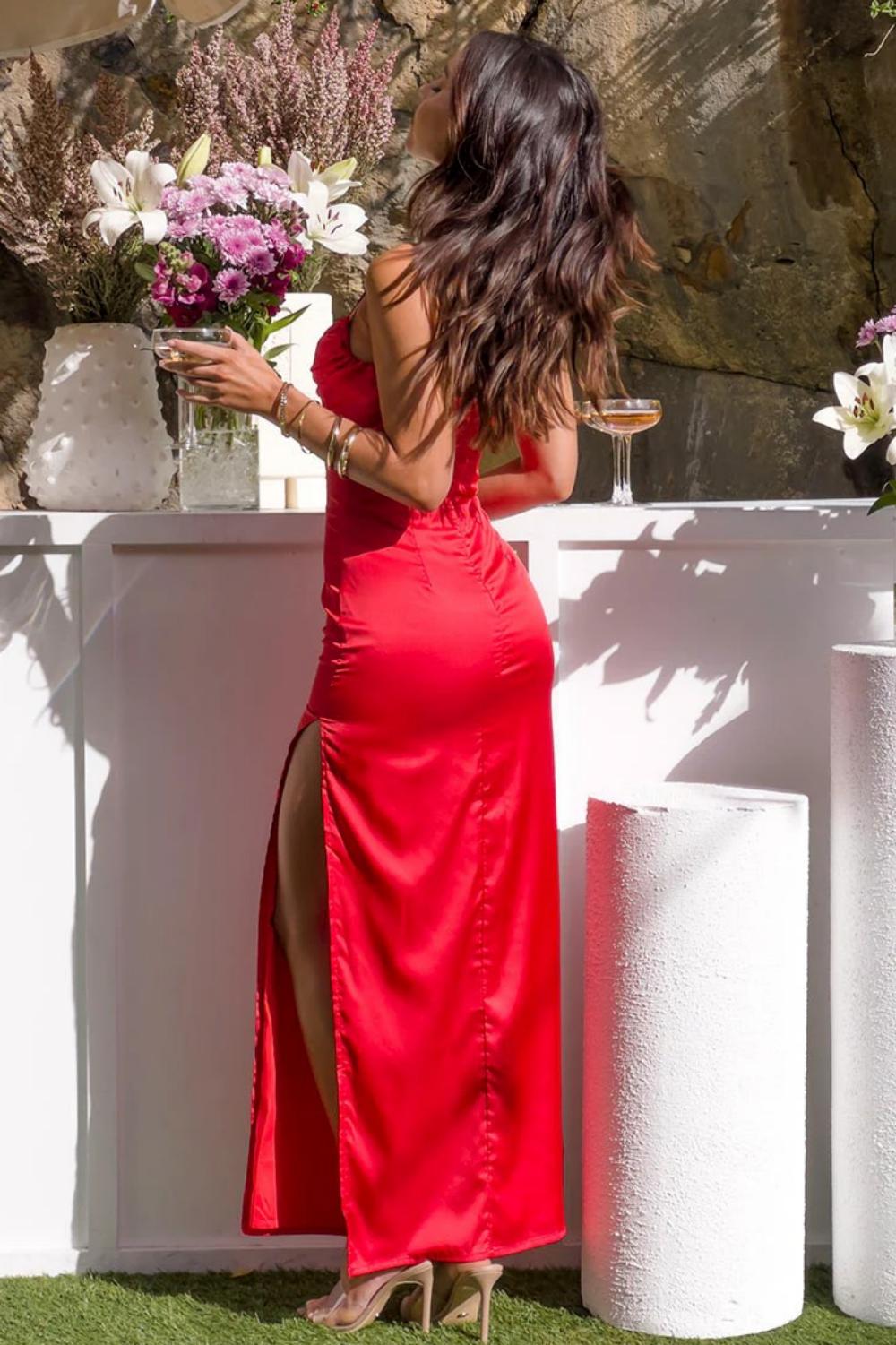 Dressystars Classic Sheath Spaghetti Straps Candy Pink Long Prom Dress With Ruched Formal Evening Gown