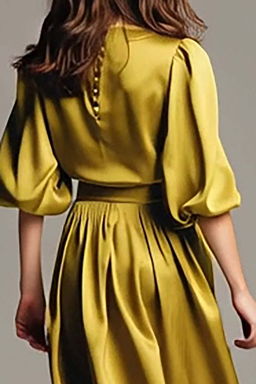 Dressystars Coffee Satin Half Sleeves A-Line Long Evening Dress