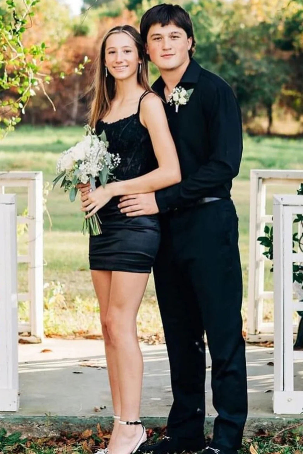 Corset Spaghetti Straps Dark Green Homecoming Dresses Tight Short Cocktail Dresses with Lace