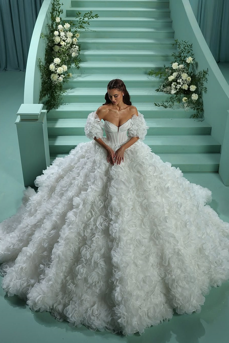 Dressystars Corset Sweetheart Wedding Dress Beaded Ball Gown Organza Floral Bridal Gown Dressystars Corset Sweetheart Wedding Dress Beaded Ball Gown Organza Floral Bridal Gown