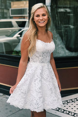 Criss Homecoming Dress Cross Lace Sky Blue Short Party Cocktail Dress