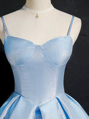 Cute Homecoming Dress Blue Sweetheart Neck Short Party Cocktail Dress
