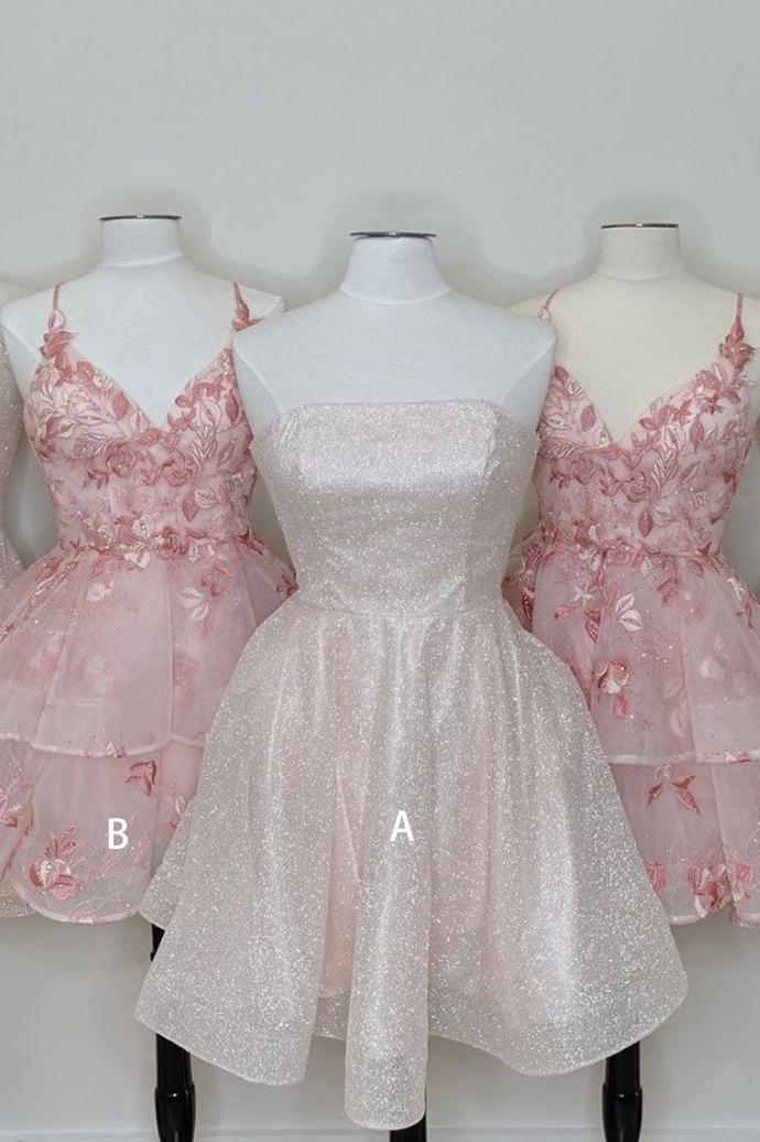 Cute Homecoming Dress Tulle Lace Short Party Cocktail Dress
