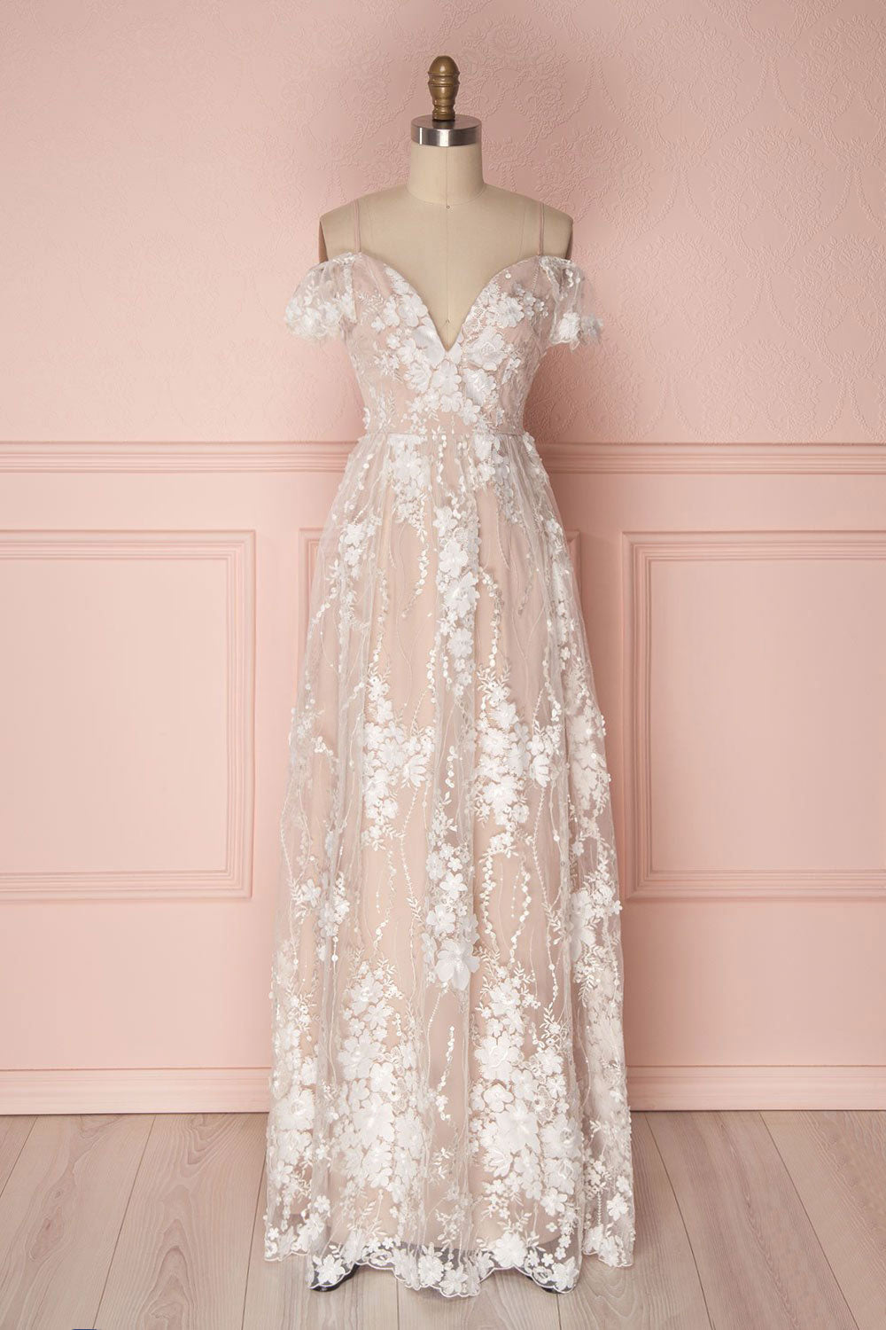 Cute Sweetheart Neck Prom Dress Tulle Lace Long Evening Dress