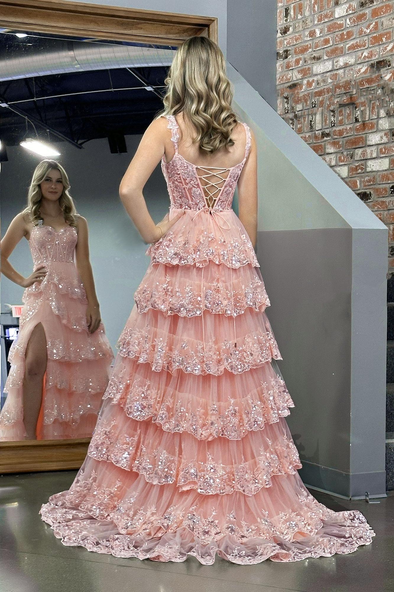 Dark Blue Prom Dress Princess A Line Off the Shoulder Corset Evening Dress with Lace Ruffles